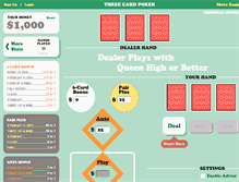 Tablet Screenshot of 3-cardpokeronline.com